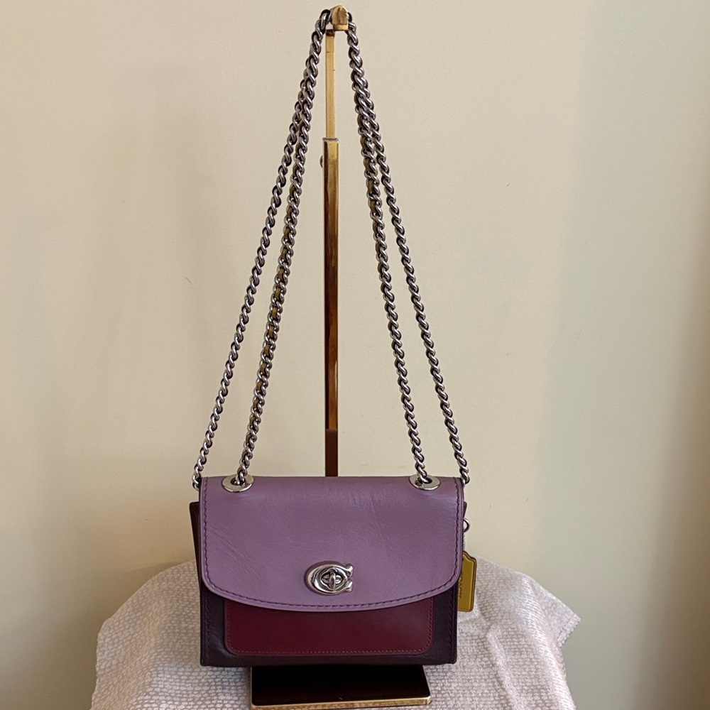 Coach Cassie  Women's Crossbody Bag in Purple and Burgundy